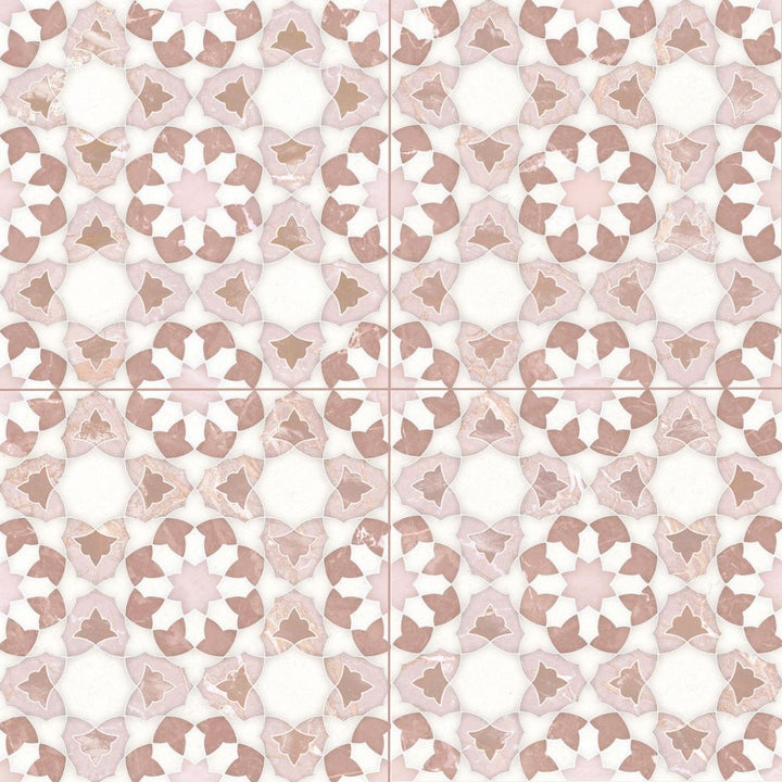 Pageant 9"x9" Rosa Porcelain Matte Tile