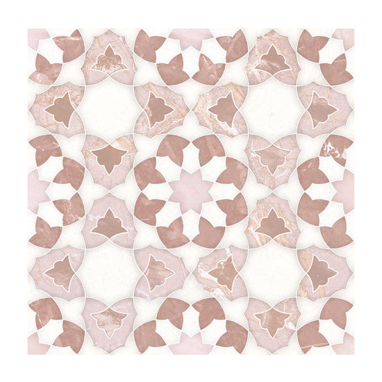 Pageant 9"x9" Rosa Porcelain Matte Tile