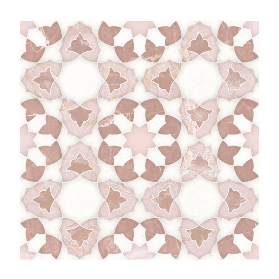 Pageant 9"x9" Rosa Porcelain Matte Tile