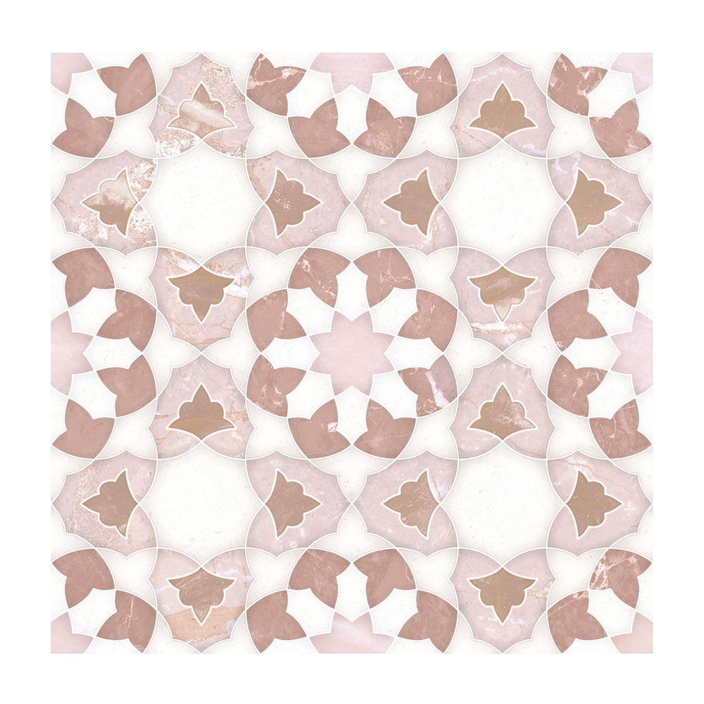 Pageant 9"x9" Rosa Porcelain Matte Tile