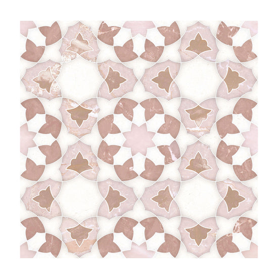 Pageant 9"x9" Rosa Porcelain Matte Tile
