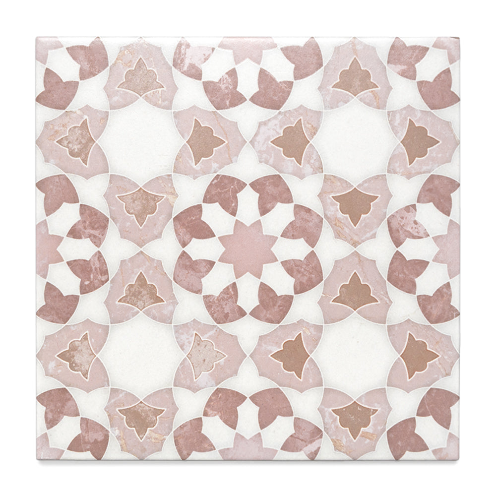 Pageant 9"x9" Rosa Porcelain Matte Tile