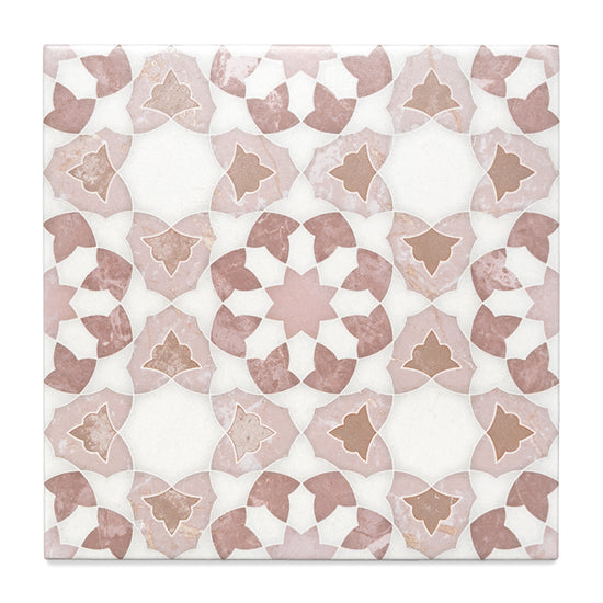Pageant 9"x9" Rosa Porcelain Matte Tile