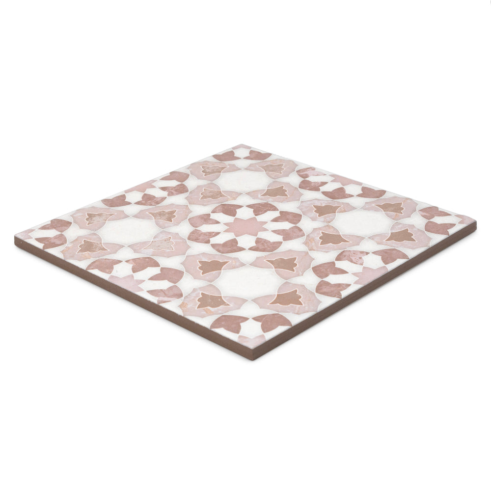 Pageant 9"x9" Rosa Porcelain Matte Tile