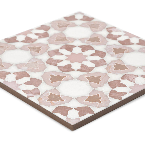 Pageant 9"x9" Rosa Porcelain Matte Tile