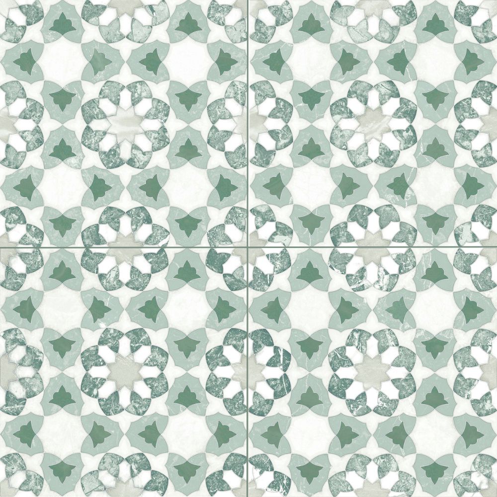 Pageant 9"x9" Verde Porcelain Matte Tile