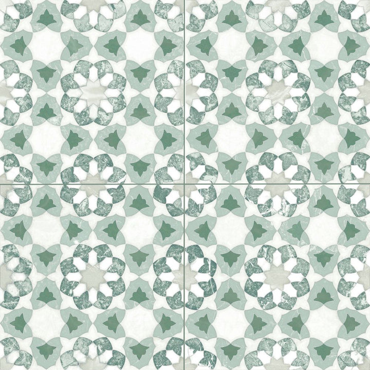 Pageant 9"x9" Verde Porcelain Matte Tile