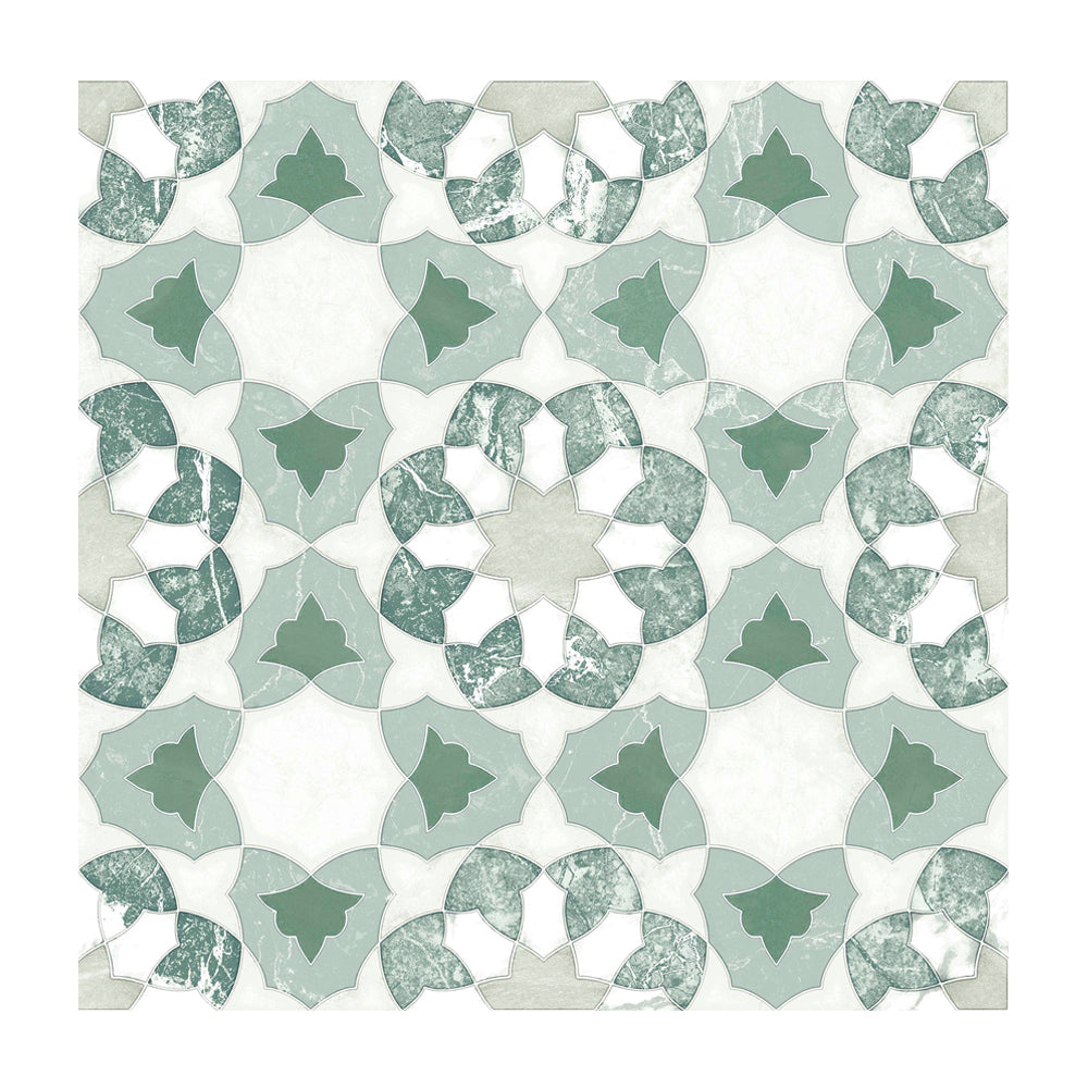 Pageant 9"x9" Verde Porcelain Matte Tile
