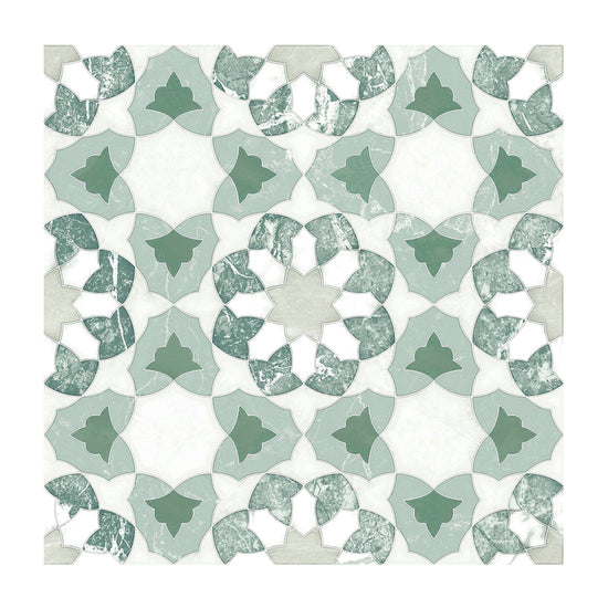 Pageant 9"x9" Verde Porcelain Matte Tile