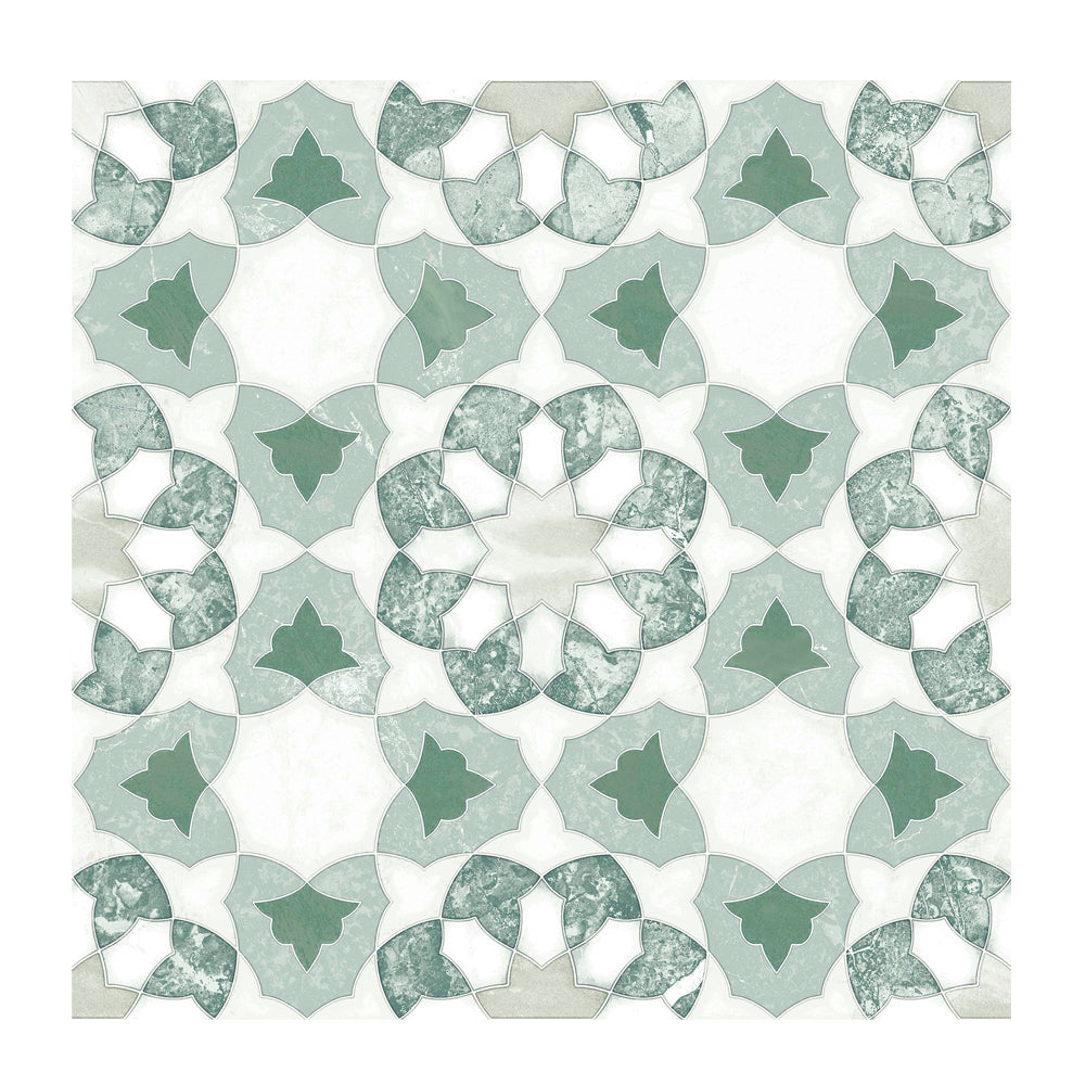 Pageant 9"x9" Verde Porcelain Matte Tile