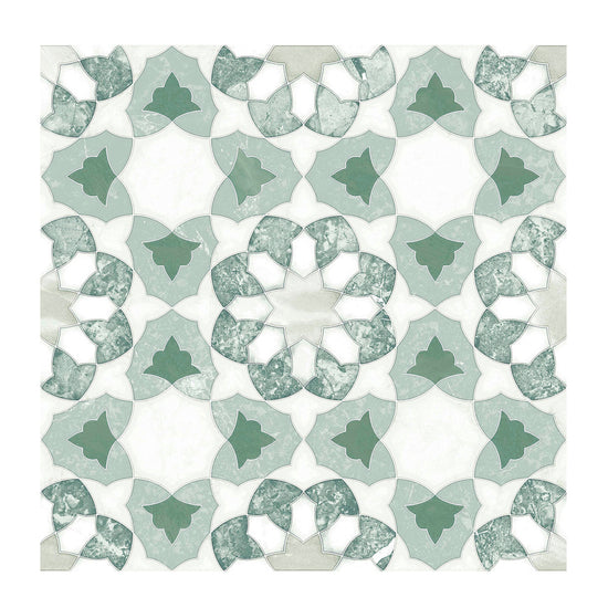 Pageant 9"x9" Verde Porcelain Matte Tile