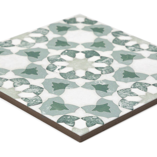 Pageant 9"x9" Verde Porcelain Matte Tile