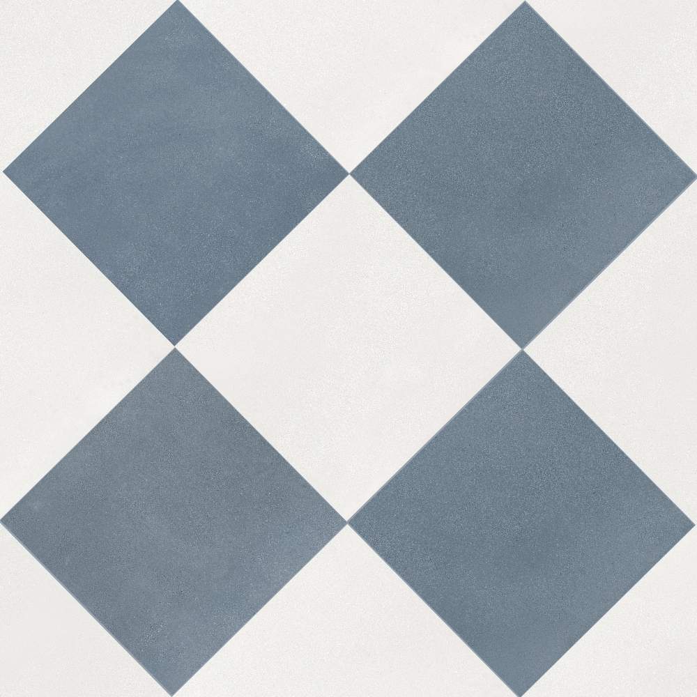Terrazzo 2.0 24"x24" Checkerboard Minimal White & Minimal Blue Porcelain Matte Tile