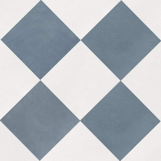 Terrazzo 2.0 24"x24" Checkerboard Minimal White & Minimal Blue Porcelain Matte Tile