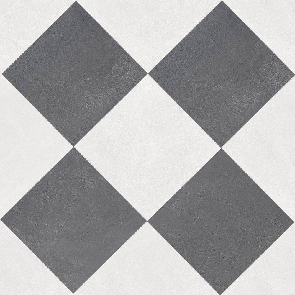 Terrazzo 2.0 24"x24" Checkerboard Minimal White & Minimal Dk Grey Porcelain Matte Tile