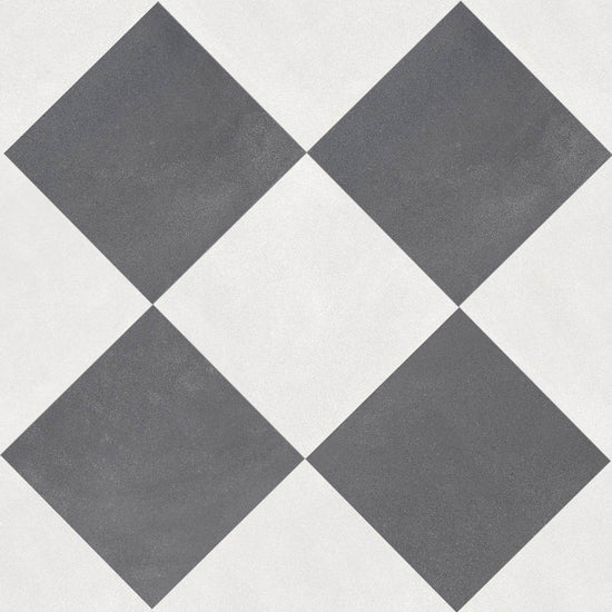 Terrazzo 2.0 24"x24" Checkerboard Minimal White & Minimal Dk Grey Porcelain Matte Tile