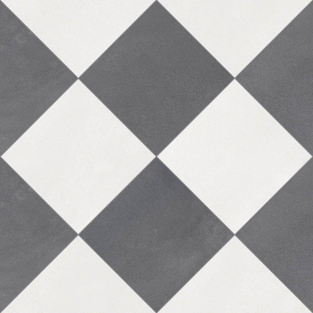 Terrazzo 2.0 24"x24" Checkerboard Minimal White & Minimal Dk Grey Porcelain Matte Tile