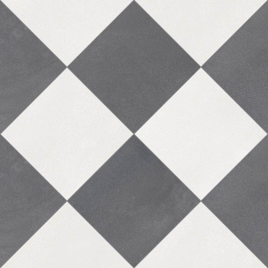 Terrazzo 2.0 24"x24" Checkerboard Minimal White & Minimal Dk Grey Porcelain Matte Tile