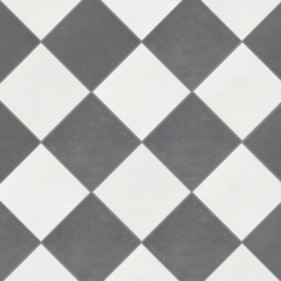 Terrazzo 2.0 24"x24" Checkerboard Minimal White & Minimal Dk Grey Porcelain Matte Tile
