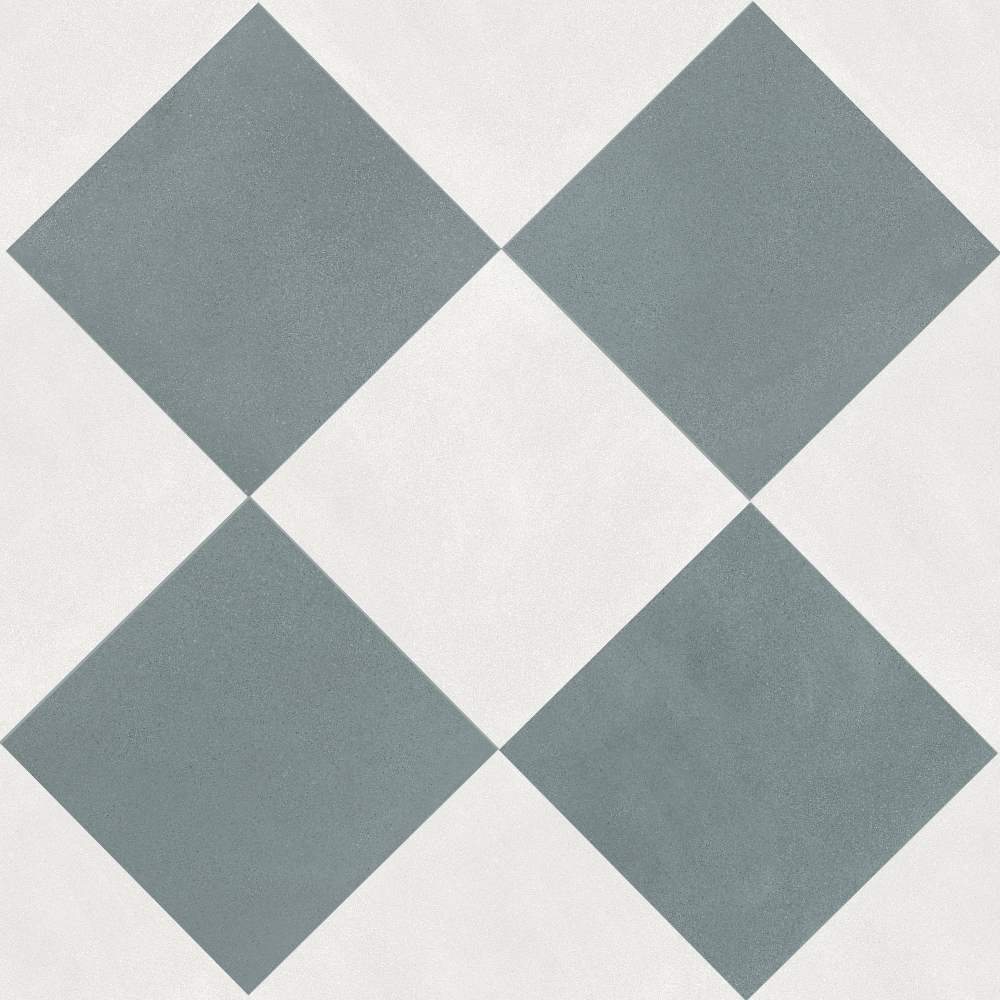 Terrazzo 2.0 24"x24" Checkerboard Minimal White & Minimal Green Porcelain Matte Tile