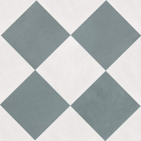 Terrazzo 2.0 24"x24" Checkerboard Minimal White & Minimal Green Porcelain Matte Tile
