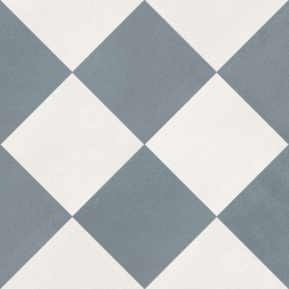 Terrazzo 2.0 24"x24" Checkerboard Minimal White & Minimal Green Porcelain Matte Tile
