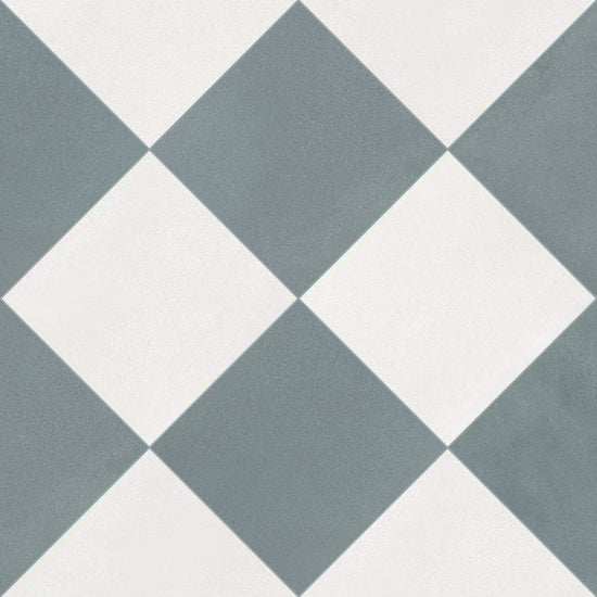 Terrazzo 2.0 24"x24" Checkerboard Minimal White & Minimal Green Porcelain Matte Tile