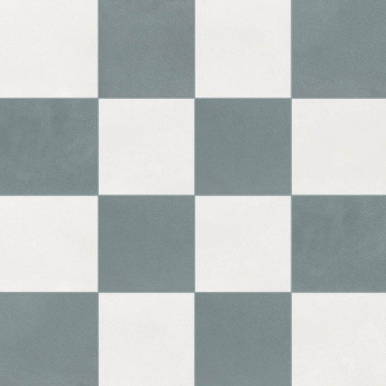 Terrazzo 2.0 24"x24" Checkerboard Minimal White & Minimal Green Porcelain Matte Tile