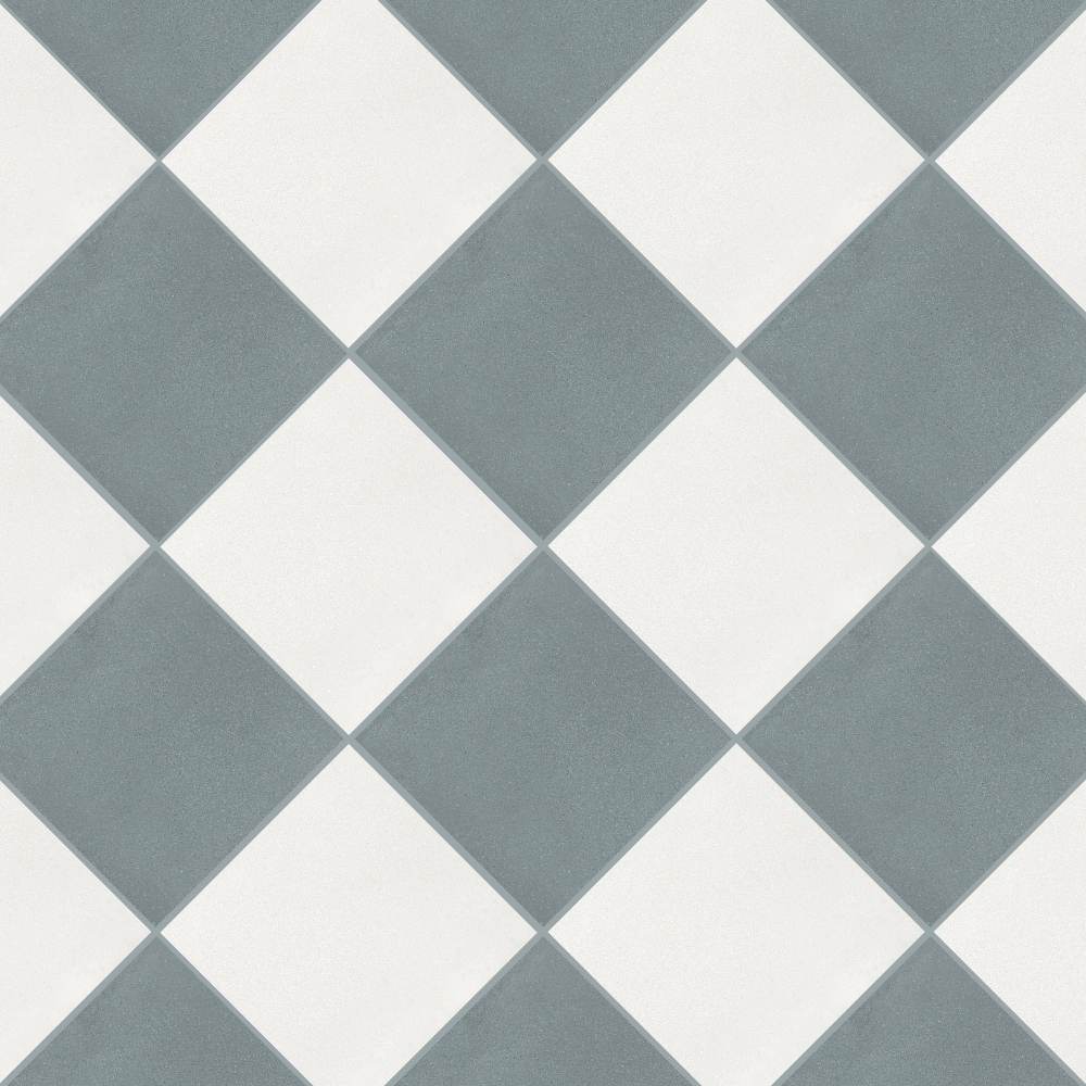 Terrazzo 2.0 24"x24" Checkerboard Minimal White & Minimal Green Porcelain Matte Tile