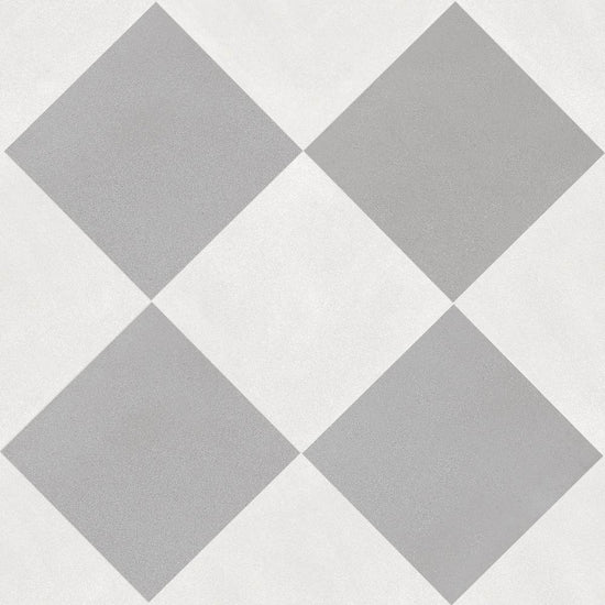 Terrazzo 2.0 24"x24" Checkerboard Minimal White & Minimal Grey Porcelain Matte Tile