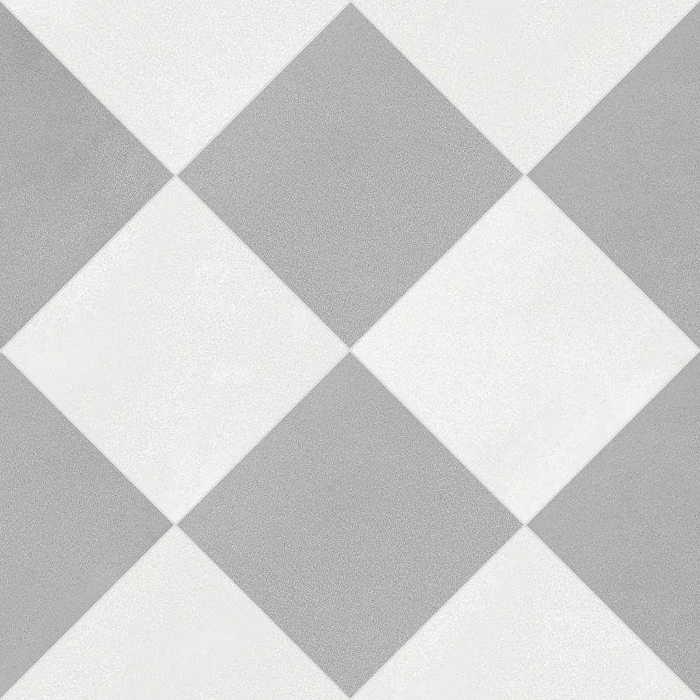 Terrazzo 2.0 24"x24" Checkerboard Minimal White & Minimal Grey Porcelain Matte Tile