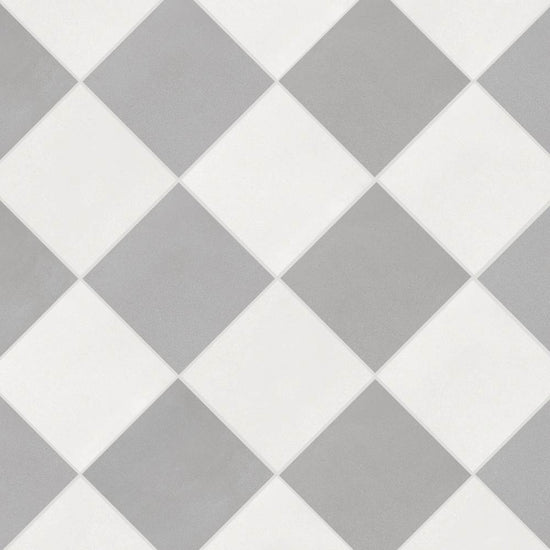 Terrazzo 2.0 24"x24" Checkerboard Minimal White & Minimal Grey Porcelain Matte Tile