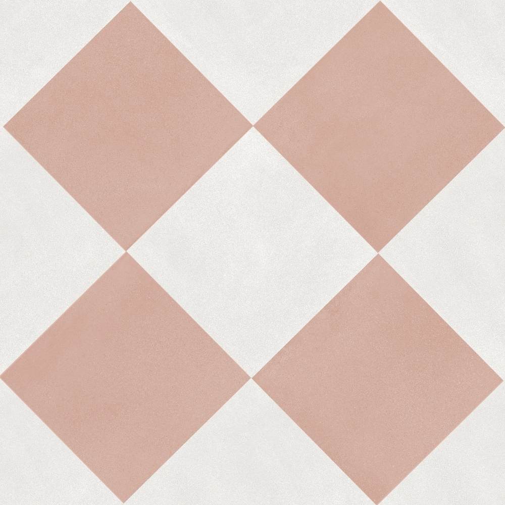 Terrazzo 2.0 24"x24" Checkerboard Minimal White & Minimal Pink Porcelain Matte Tile