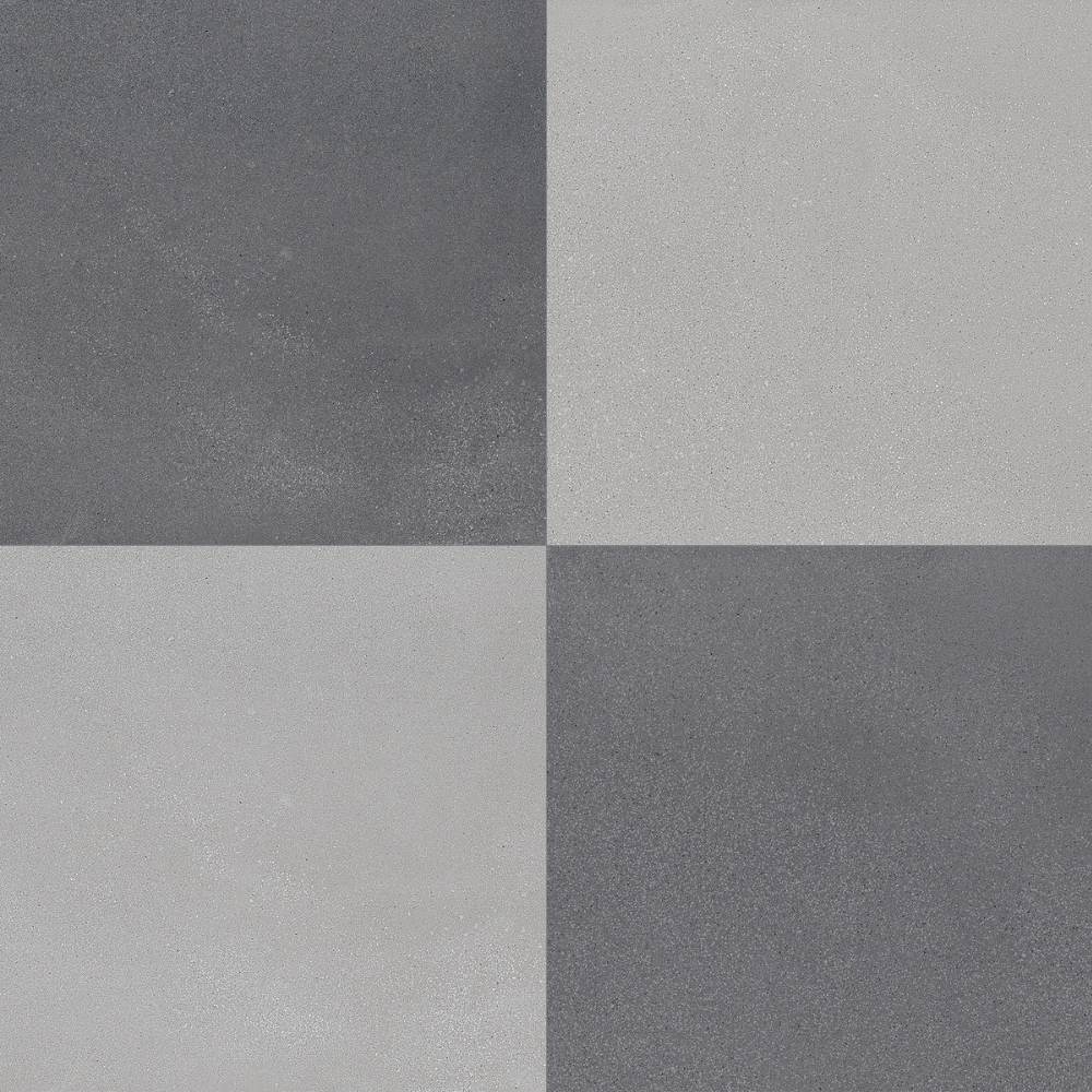 Terrazzo 2.0 24"x24" Checkerboard Minimal Grey & Minimal Dk Grey Porcelain Matte Tile