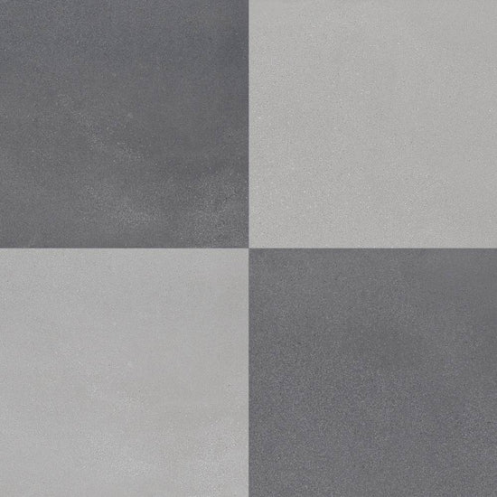 Terrazzo 2.0 24"x24" Checkerboard Minimal Grey & Minimal Dk Grey Porcelain Matte Tile