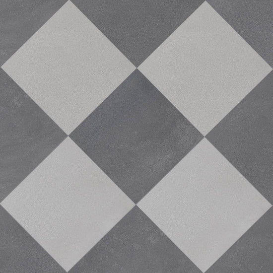 Terrazzo 2.0 24"x24" Checkerboard Minimal Grey & Minimal Dk Grey Porcelain Matte Tile