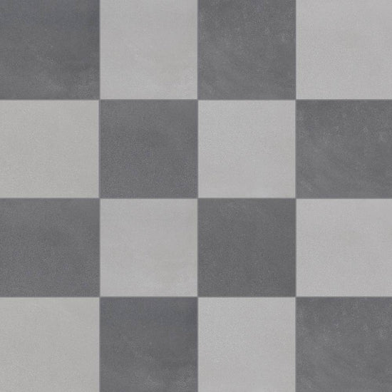 Terrazzo 2.0 24"x24" Checkerboard Minimal Grey & Minimal Dk Grey Porcelain Matte Tile
