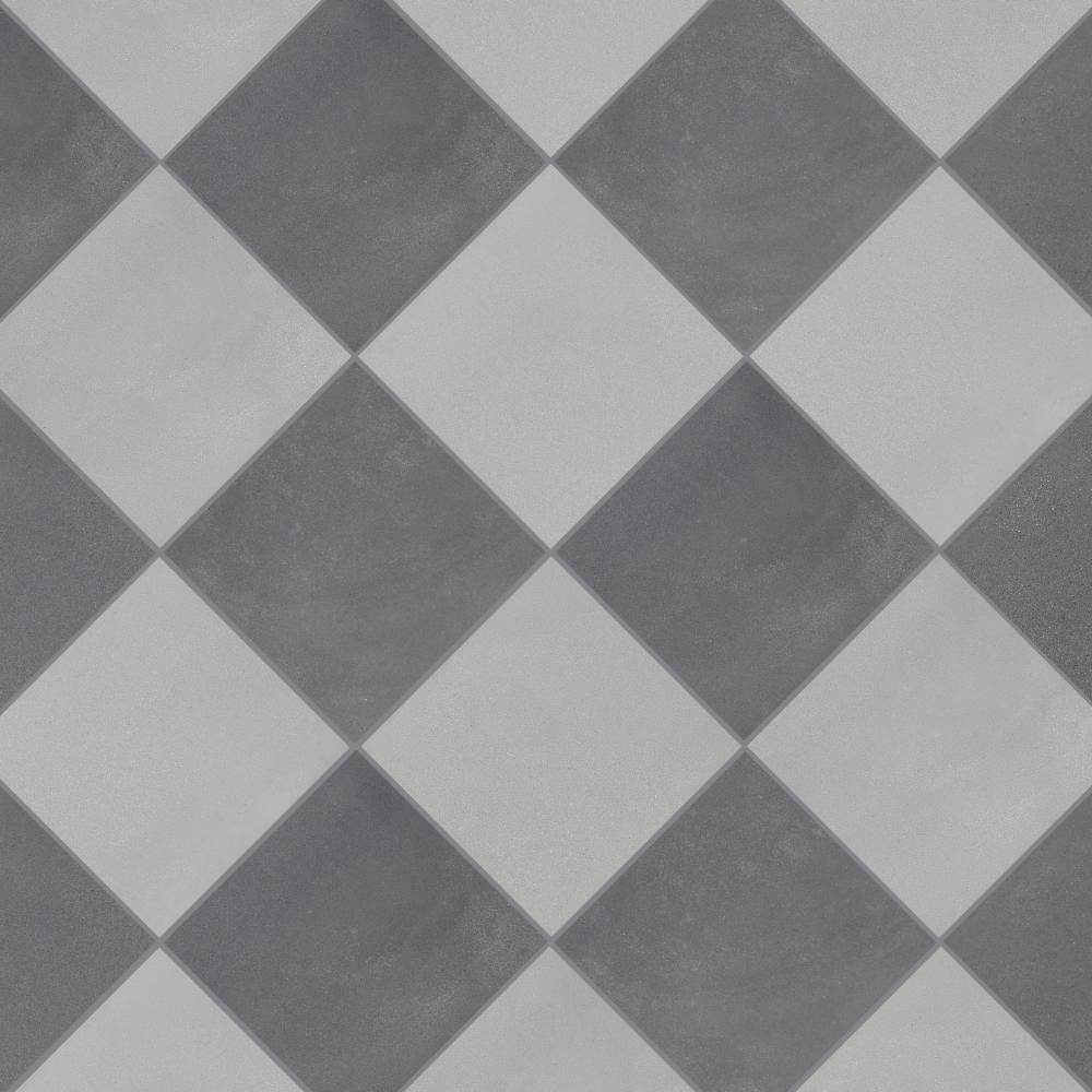 Terrazzo 2.0 24"x24" Checkerboard Minimal Grey & Minimal Dk Grey Porcelain Matte Tile