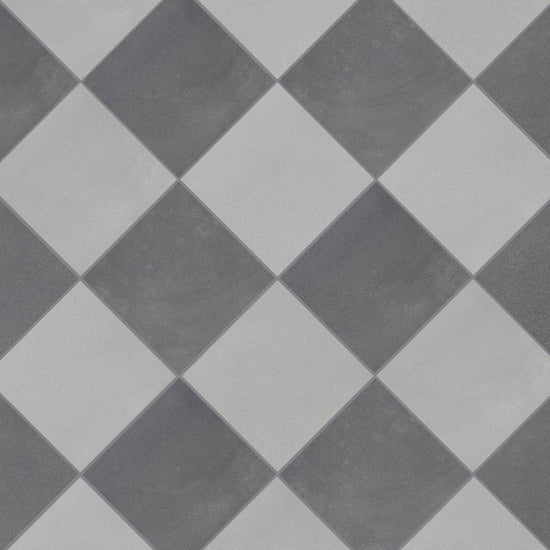 Terrazzo 2.0 24"x24" Checkerboard Minimal Grey & Minimal Dk Grey Porcelain Matte Tile