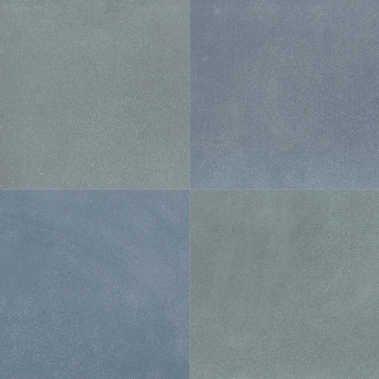 Terrazzo 2.0 24"x24" Checkerboard Minimal Blue & Minimal Green Porcelain Matte Tile