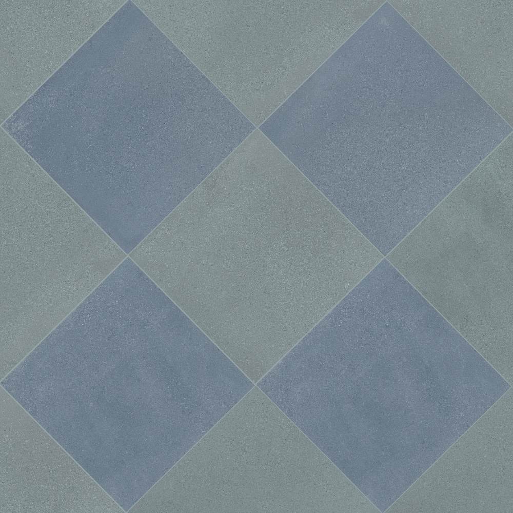 Terrazzo 2.0 24"x24" Checkerboard Minimal Blue & Minimal Green Porcelain Matte Tile