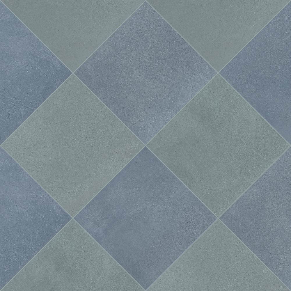 Terrazzo 2.0 24"x24" Checkerboard Minimal Blue & Minimal Green Porcelain Matte Tile