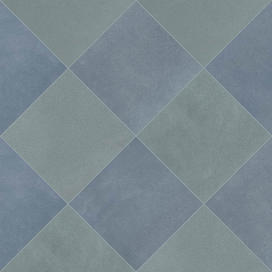 Terrazzo 2.0 24"x24" Checkerboard Minimal Blue & Minimal Green Porcelain Matte Tile