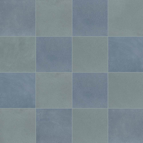 Terrazzo 2.0 24"x24" Checkerboard Minimal Blue & Minimal Green Porcelain Matte Tile