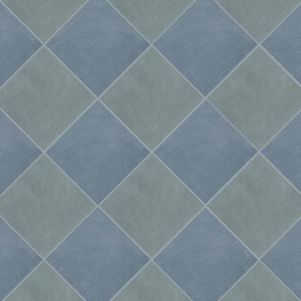 Terrazzo 2.0 24"x24" Checkerboard Minimal Blue & Minimal Green Porcelain Matte Tile