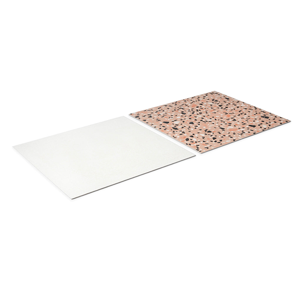 Terrazzo 2.0 24"x24" Checkerboard Minimal White & Classic Pink Porcelain Matte Tile
