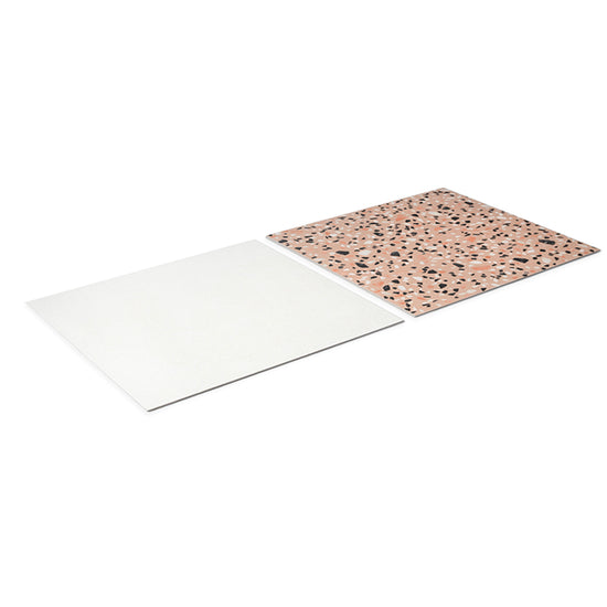 Terrazzo 2.0 24"x24" Checkerboard Minimal White & Classic Pink Porcelain Matte Tile