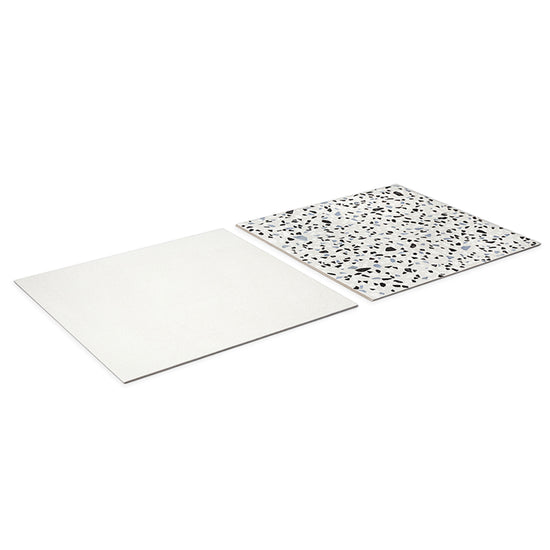 Terrazzo 2.0 24"x24" Checkerboard Minimal White & Classic White Porcelain Matte Tile