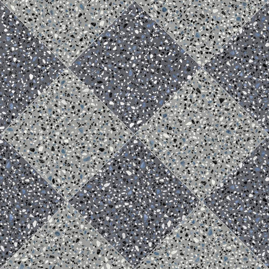 Terrazzo 2.0 24"x24" Checkerboard Classic Dk Grey & Classic Grey Porcelain Matte Tile