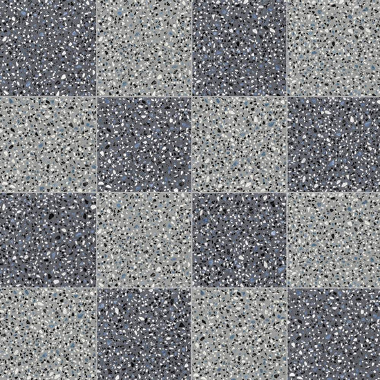 Terrazzo 2.0 24"x24" Checkerboard Classic Dk Grey & Classic Grey Porcelain Matte Tile
